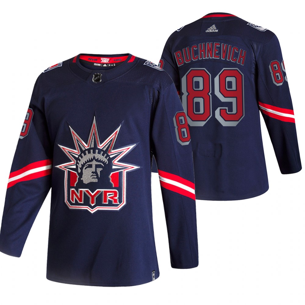 2021 Adidias New York Rangers #89 Pavel Buchnevich Navy Men Reverse Retro Alternate NHL Jersey->new york rangers->NHL Jersey